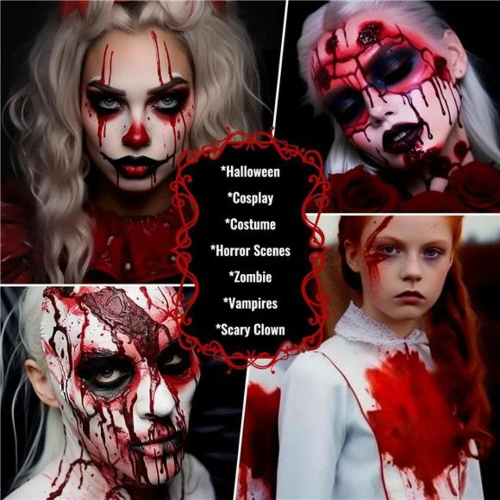 Halloween Dripping Fake Blood Realistic Blood Drops Body Paint Washable‎ Blood